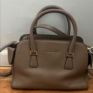 Michael Kors Taupe Leather Satchel